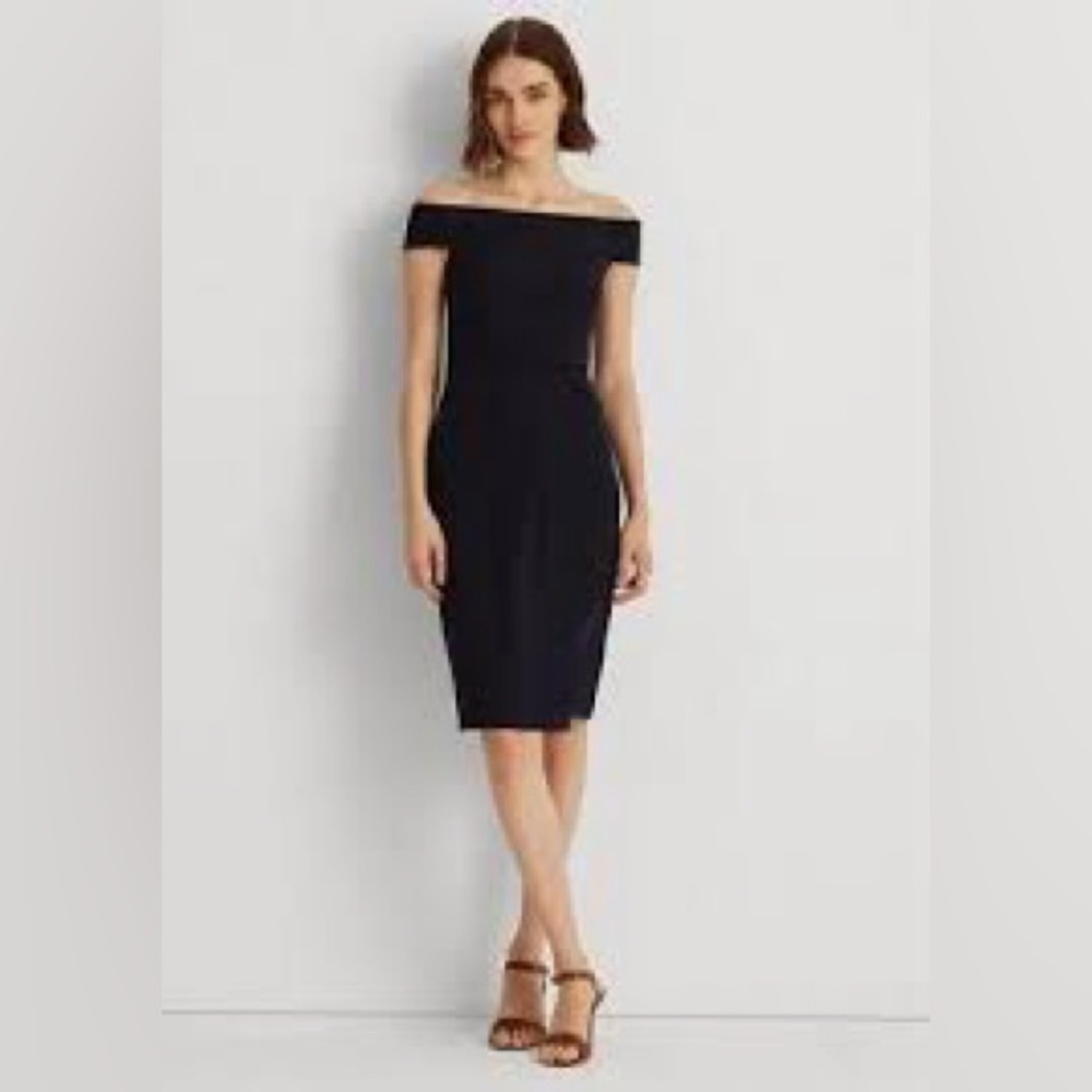 Ralph Lauren Crepe Off The Shoulder Dress